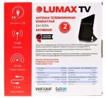 Антенна LUMAX комнатная DA1205A DVB-T2, с усилителем, VHF: 174-230 МГц, UHF: 470-862 МГц
