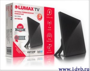 Антенна LUMAX комнатная DA1205A DVB-T2, с усилителем купить