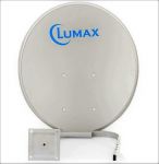 Спутниковая антенна Lumax, 60 см, светло серая, в комплекте кронштейн