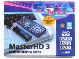 Купить GOTVIEW USB 2.0 MasterHD 3 (DVB-T, DVB-T2, DVB-C) в интернет-магазине почтой