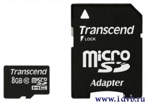 Купить в интернет магазине почтой Карта памяти microSDHC(TF card) 8Гб class 10 + адаптер SD